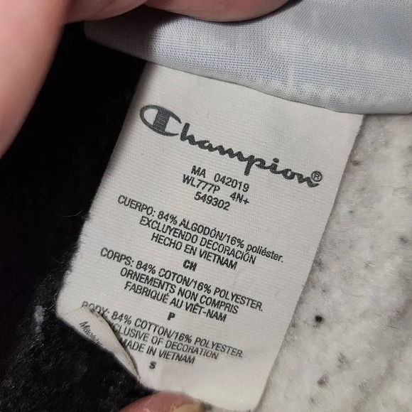 Champion Womens Reverse Weave Black White Polka Dot Plaid Jogger Pants Small - Picture 6 of 6